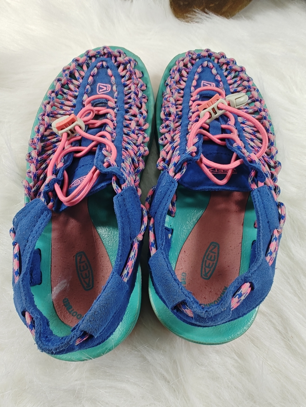 Keen UNEEK Multicolor Water Sandals Women Size 6.5 Braided Cord Comfort Outdoor - Picture 8 of 12